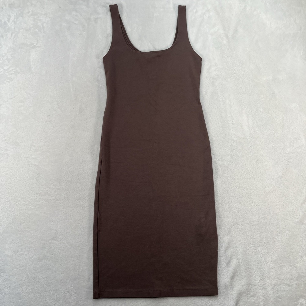 Forever 21 Sleeveless Pencil Dress Womens Small Brown Stretch Basic Casual